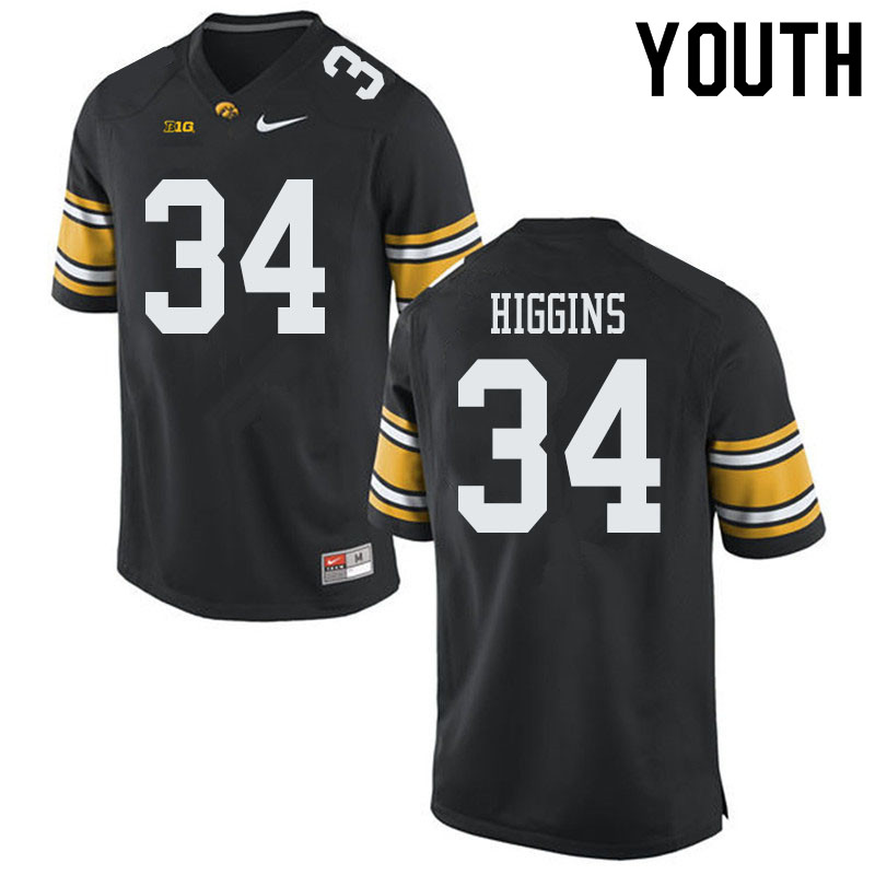 Youth #34 Jay Higgins Iowa Hawkeyes College Football Jerseys Sale-Black